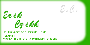 erik czikk business card